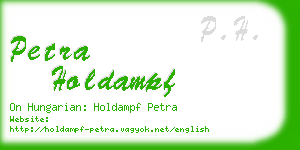 petra holdampf business card